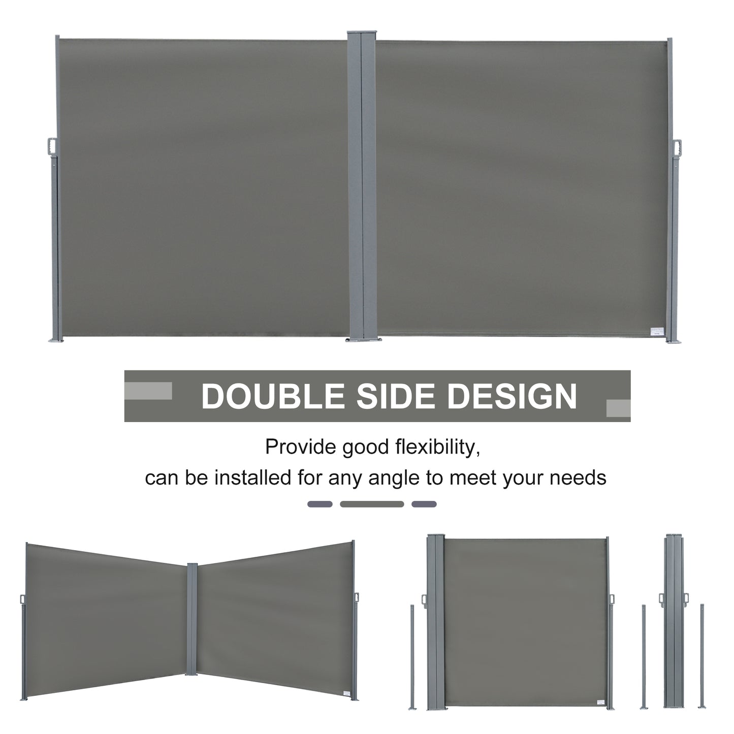 outsunny-patio-retractable-double-side-awning-folding-privacy-screen-fence-privacy-wall-corner-divider-sun-shade-wind-screen-indoor-room-divider-grey