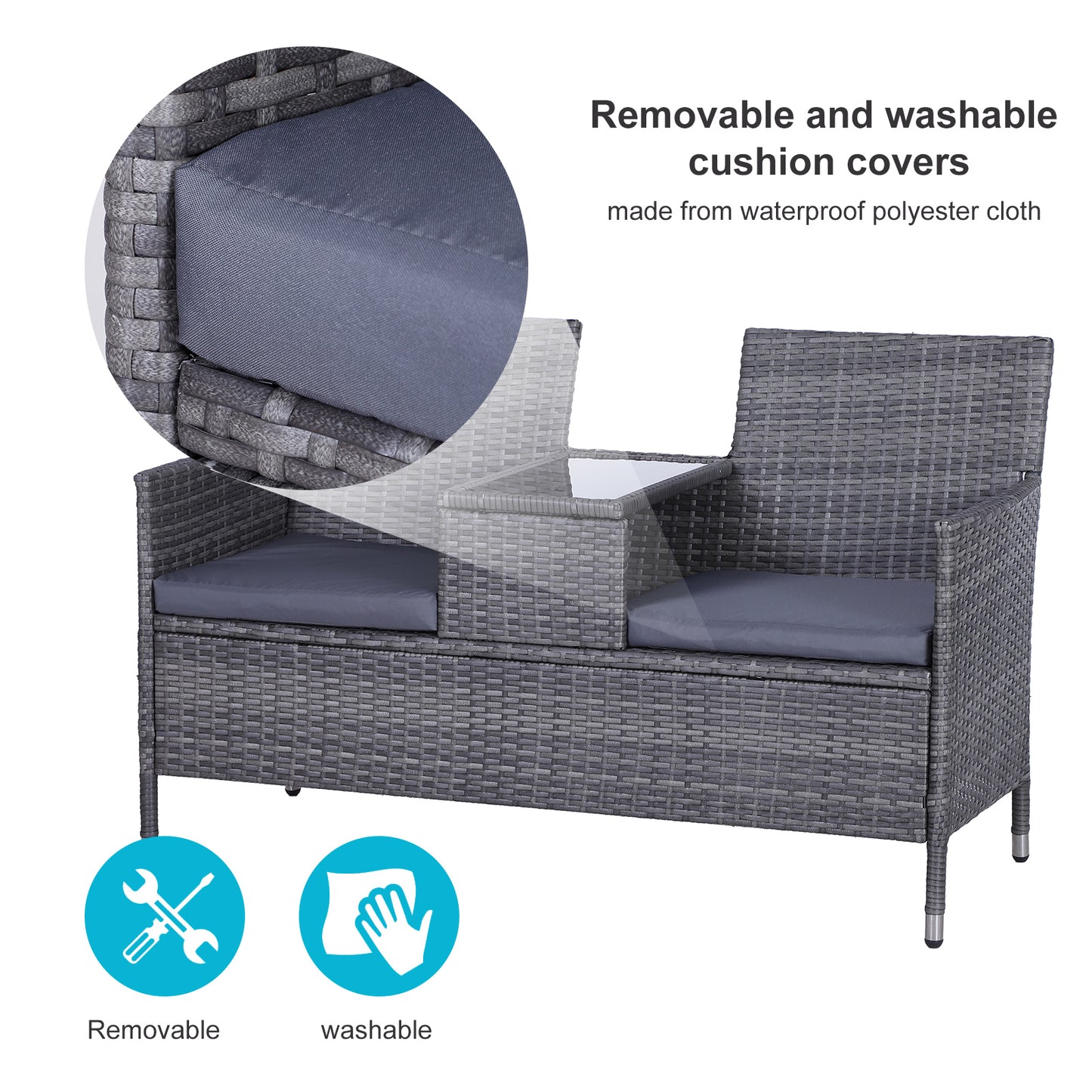 outsunny-garden-rattan-2-seater-companion-seat-wicker-love-seat-weave-partner-bench-with-cushions-patio-outdoor-furniture-grey