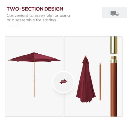 outsunny-3m-bamboo-wooden-market-patio-umbrella-garden-parasol-outdoor-sunshade-canopy-8-ribs-wine-red