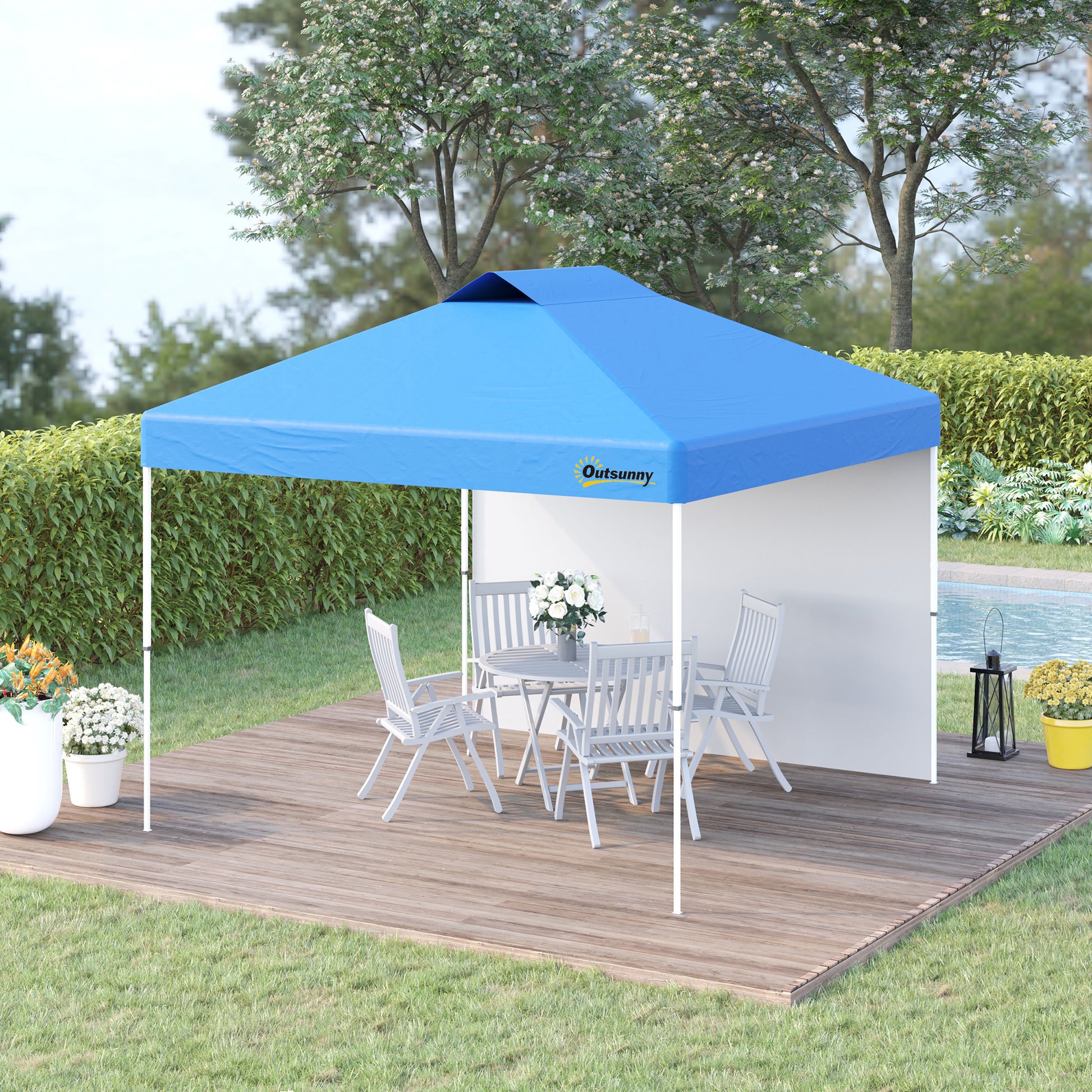 outsunny-3x3m-pop-up-gazebo-tent-with-1-sidewall-roller-bag-adjustable-height-event-shelter-tent-for-garden-patio-blue