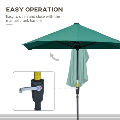 outsunny-2m-half-parasol-market-umbrella-garden-balcony-parasol-with-crank-handle-cross-base-double-sided-canopy-dark-green