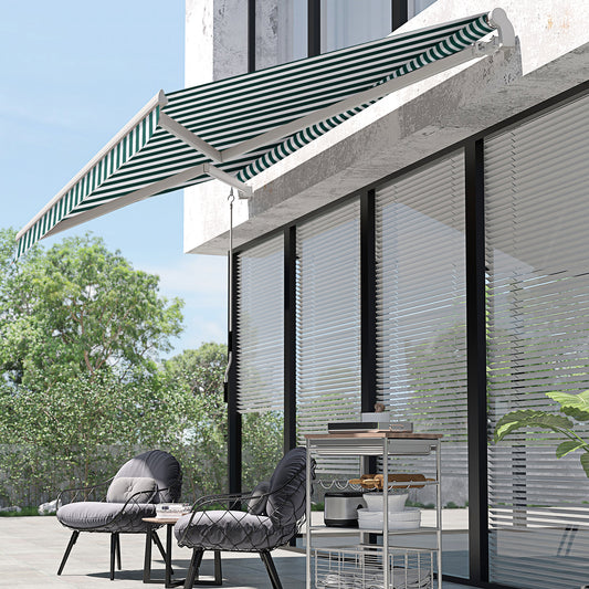 outsunny-3m-x-2-5m-garden-patio-manual-awning-canopy-sun-shade-shelter-with-winding-handle-retractable-green-white