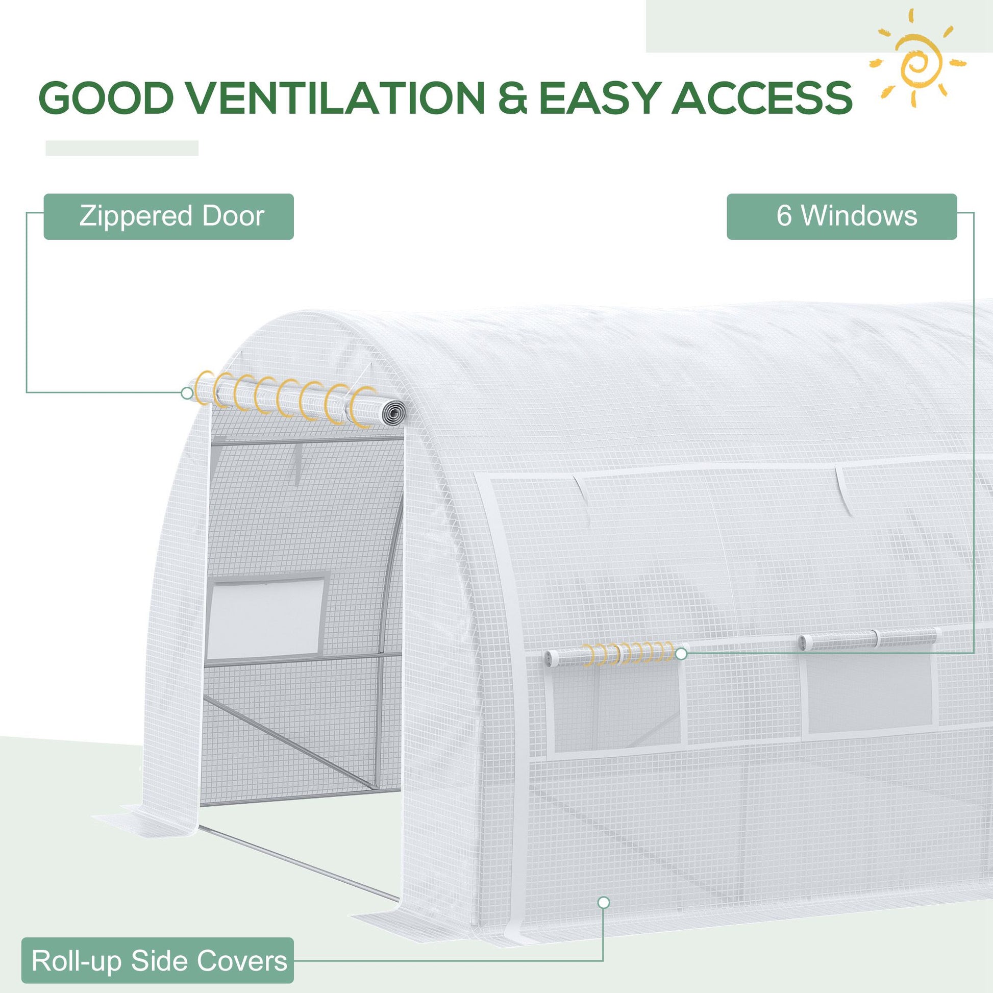 outsunny-3-x-3-x-2-m-polytunnel-greenhouse-walk-in-pollytunnel-tent-with-steel-frame-reinforced-cover-zippered-door-6-windows-for-garden-white