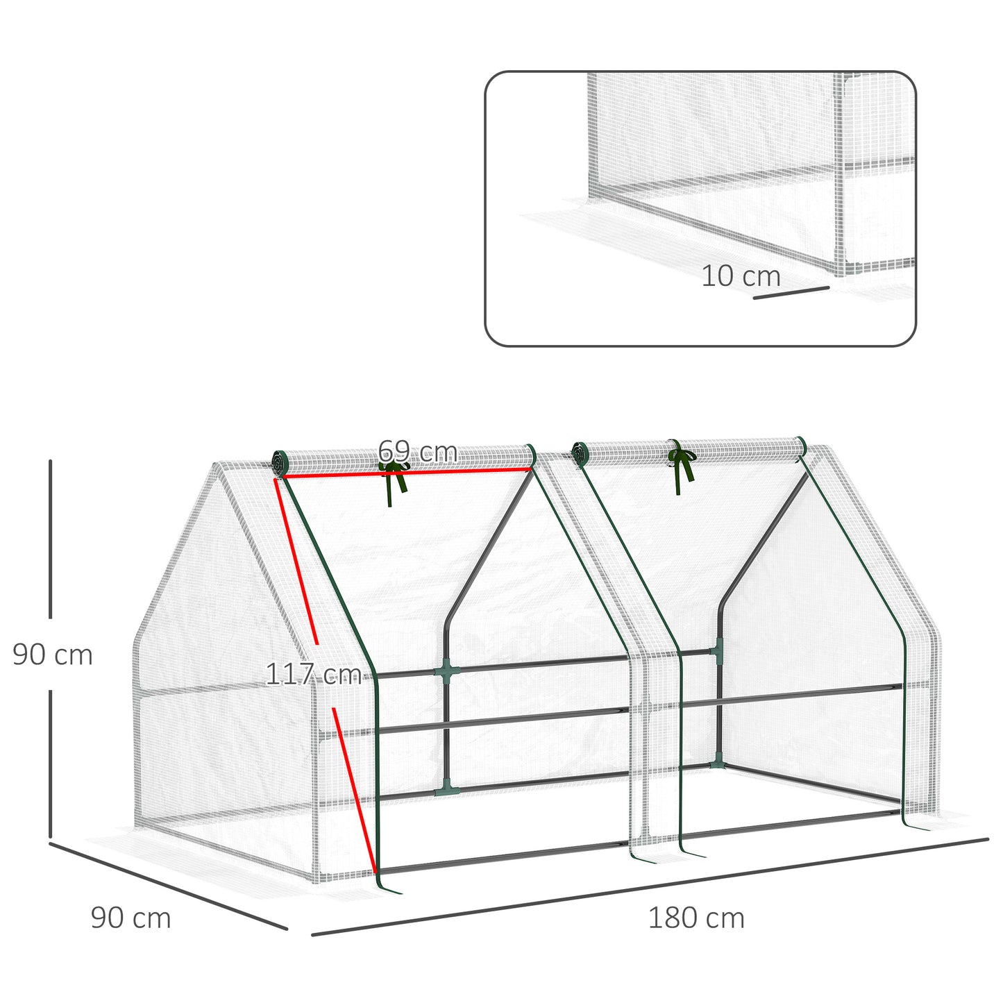 outsunny-mini-small-greenhouse-with-steel-frame-pe-cover-zippered-window-poly-tunnel-steeple-for-plants-vegetables-180-x-90-x-90-cm-white