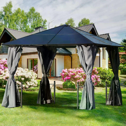 outsunny-3-x-3m-hardtop-gazebo-canopy-with-polycarbonate-roof-steel-aluminium-frame-garden-pavilion-with-mosquito-netting-and-curtains-black