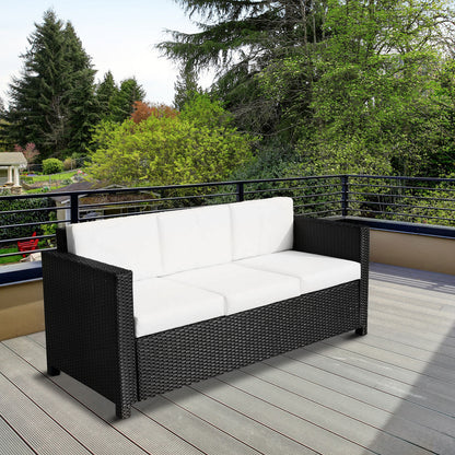 outsunny-garden-rattan-sofa-3-seater-all-weather-wicker-weave-metal-frame-chair-with-fire-resistant-cushion-black