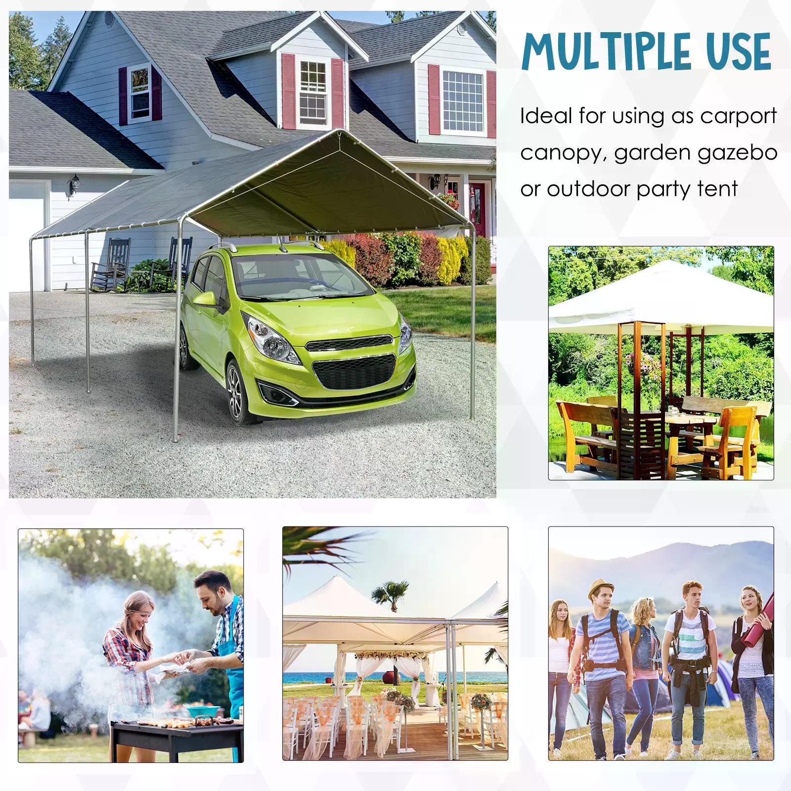 outsunny-3-x-6m-heavy-duty-carport-garage-car-shelter-galvanized-steel-outdoor-open-canopy-tent-water-uv-resistant-waterproof-grey