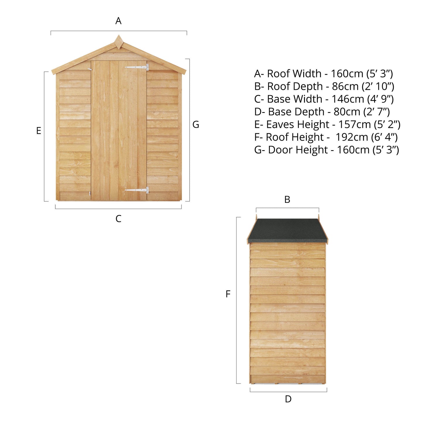 3 X 5 Overlap Apex - Windowless