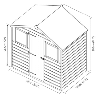 4 X 6 Shiplap Apex (Shed Extension For Combi Greenhouse)