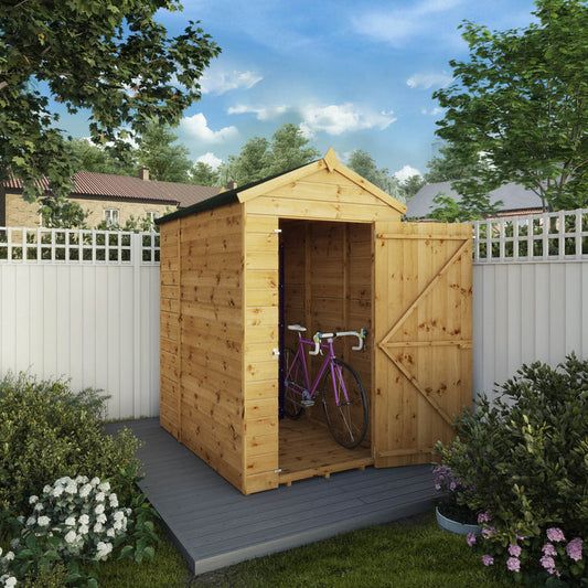 6 X 4 Shiplap Apex Windowless Wooden Shed