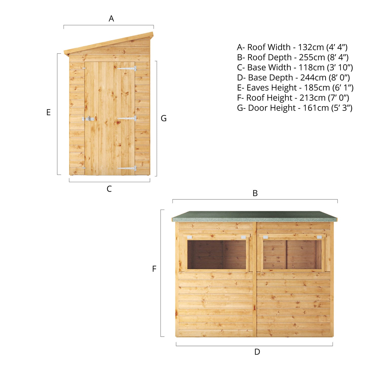 8 X 4 Premium Shiplap T&G Pent - Dip Treated