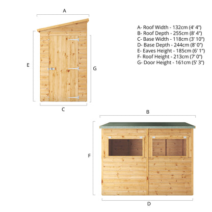 8 X 4 Premium Shiplap T&G Pent - Dip Treated