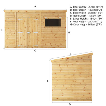 17 X 6 Shiplap Pent