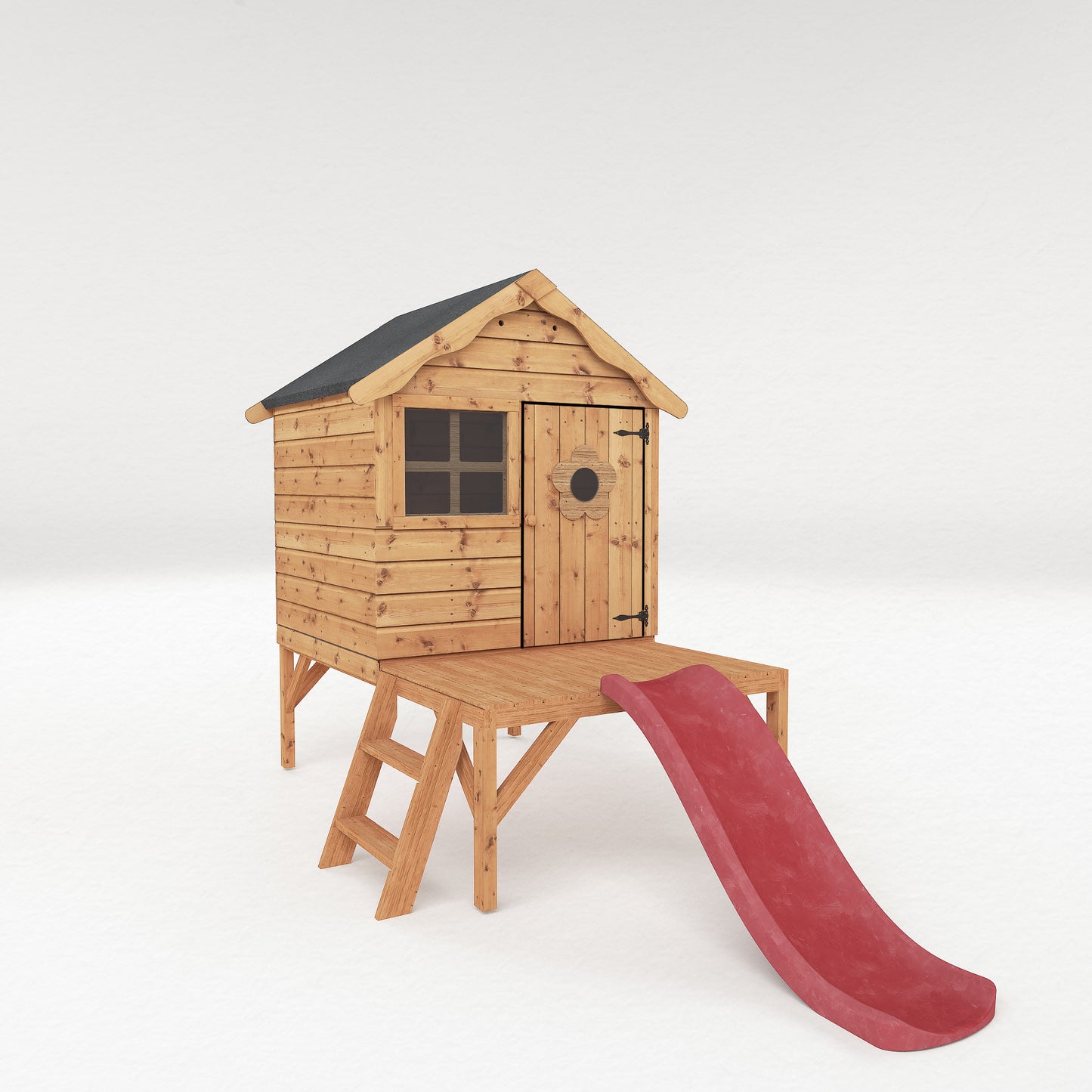 Snug Playhouse With Tower & Slide