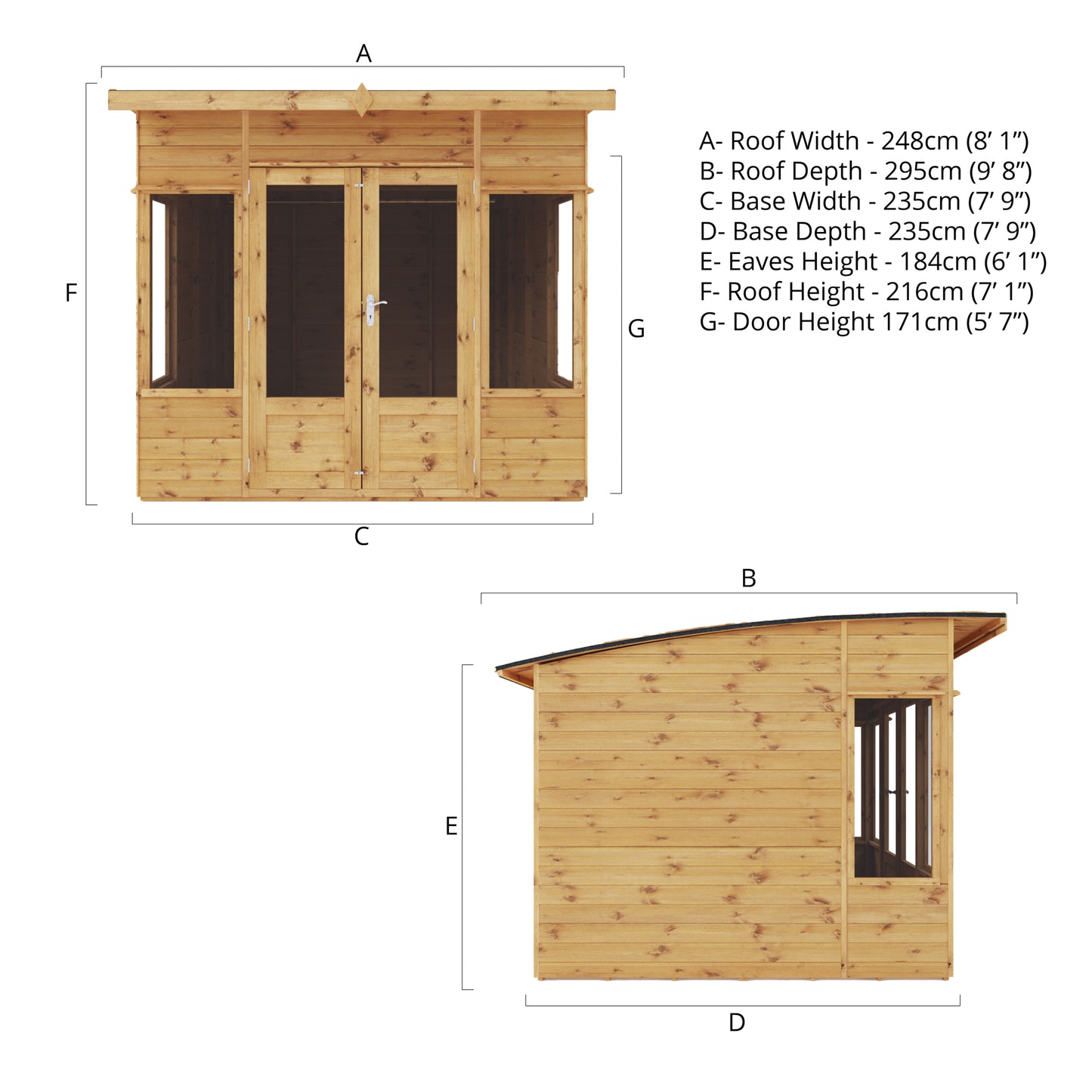 8 X 8 Premium Helios Summerhouse