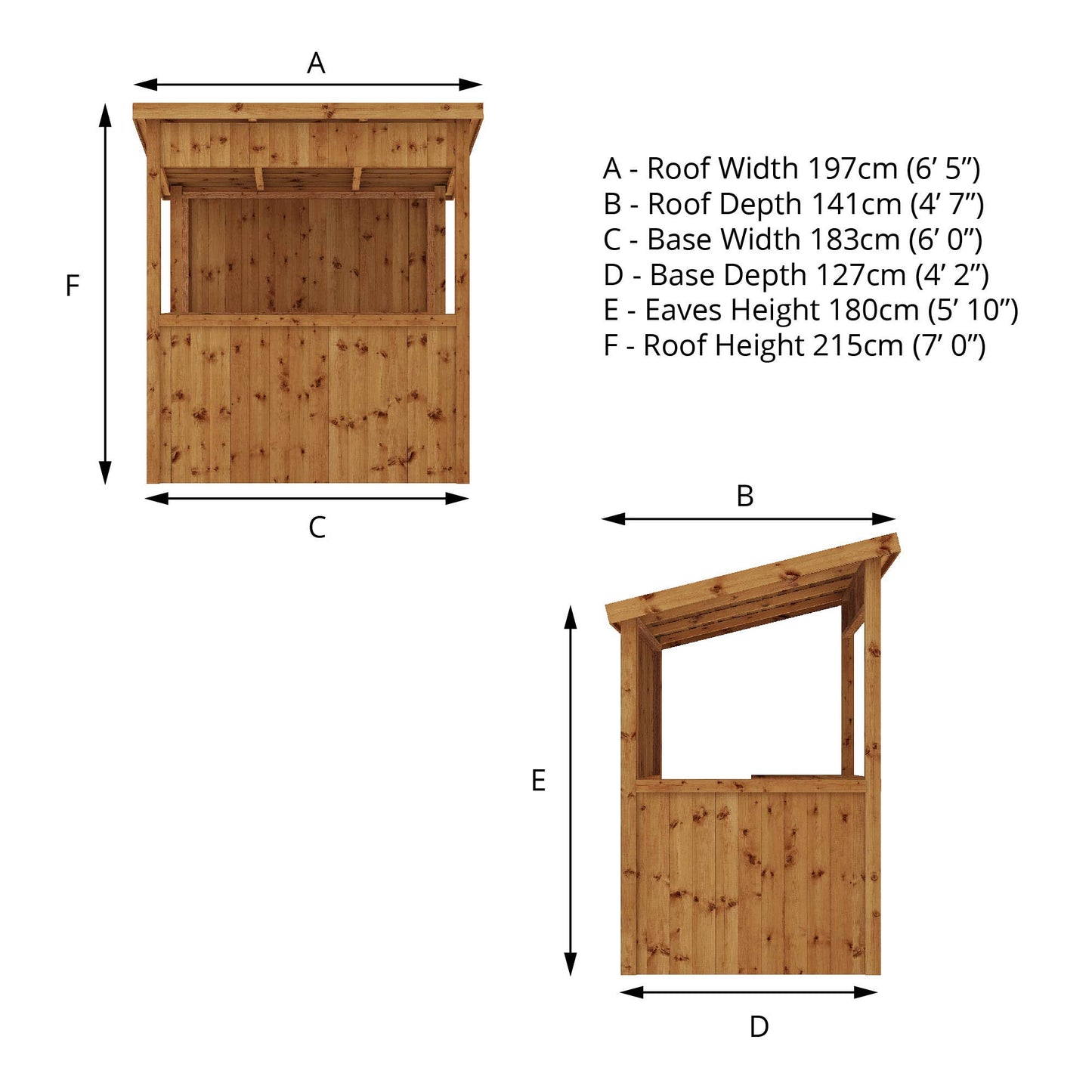 Pressure Treated Garden Bar 6 X 4