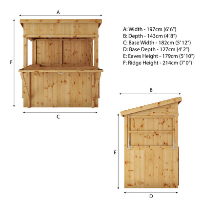 Premium Pressure Treated Garden Bar 6 X 4 + Shutter Pack