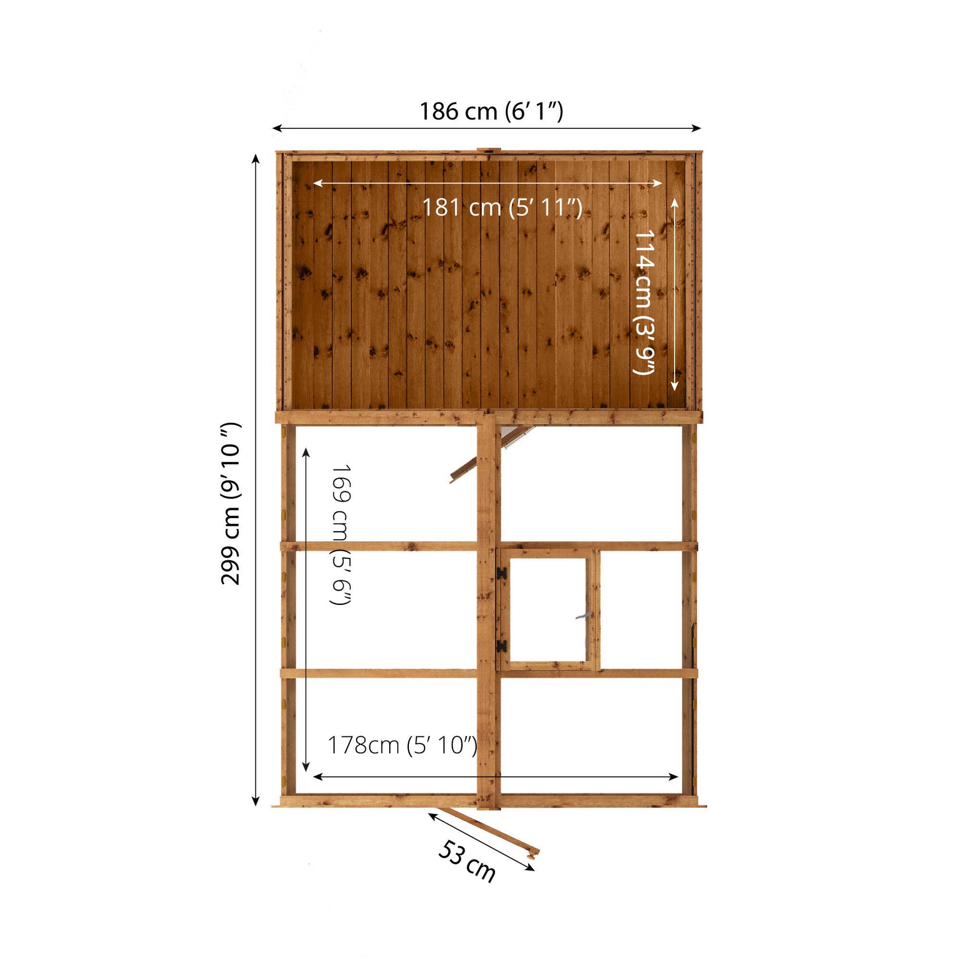 10 X 6 Traditional Apex Greenhouse Combi Shed