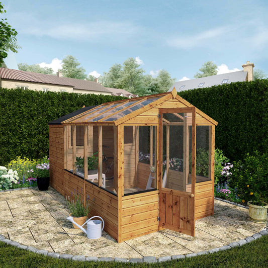 12 X 6 Traditional Apex Greenhouse Combi Shed