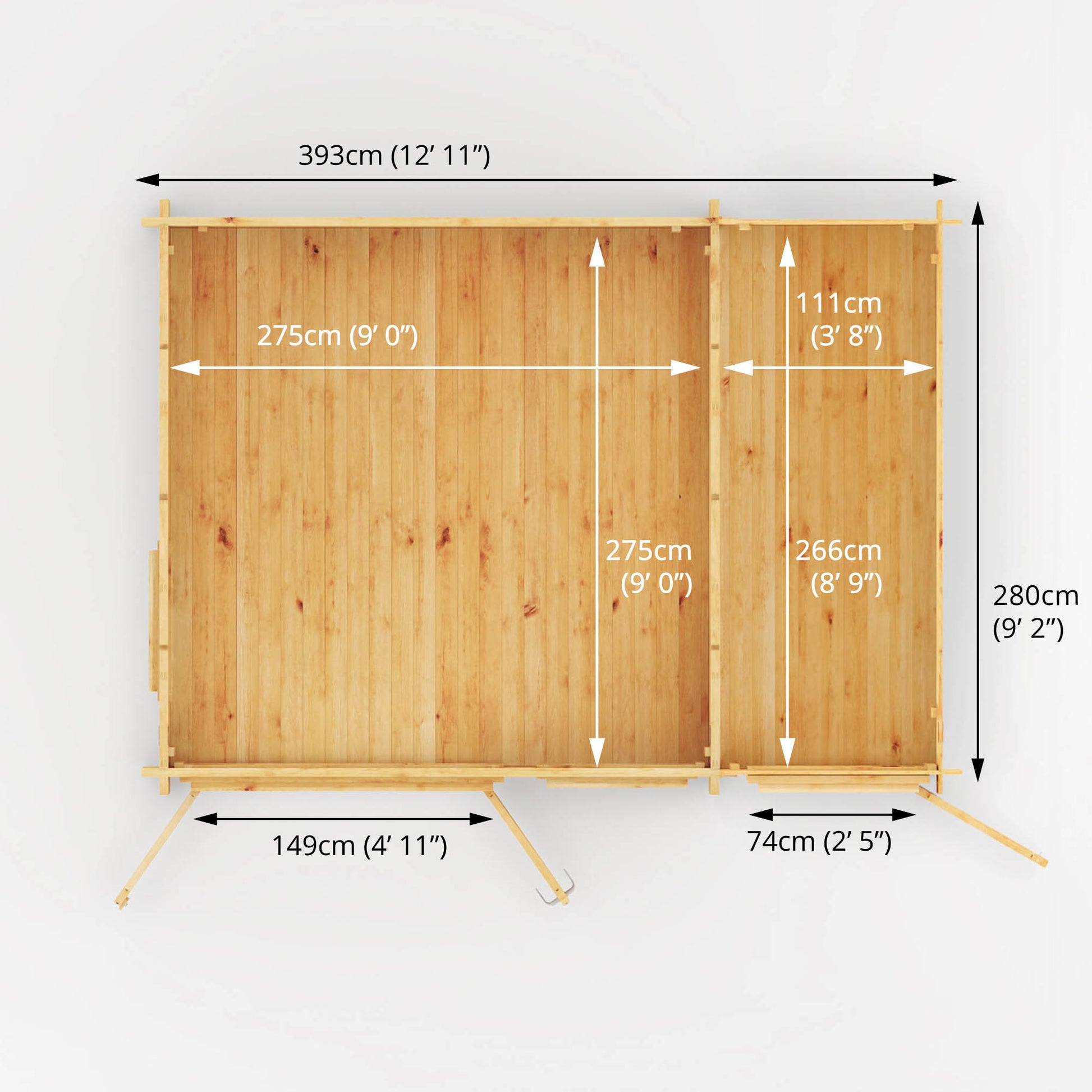 4.1M X 3M Home Office Elite With Side Shed - 28Mm