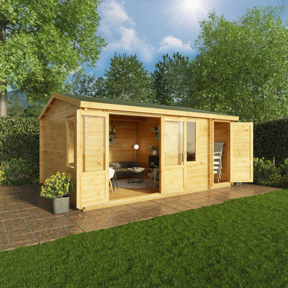 5.1M X 4M Home Office Elite With Side Shed - 28Mm