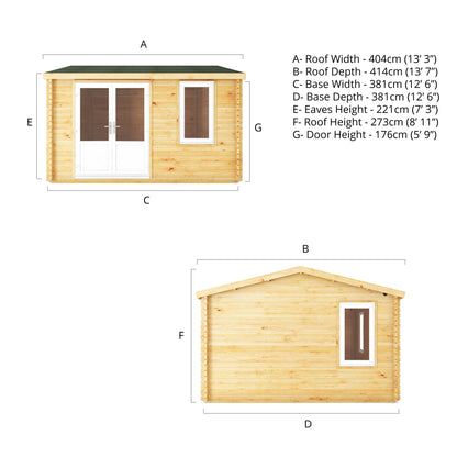 4M X 4M Home Office Elite - 44Mm (Upvc Windows & Door) - White