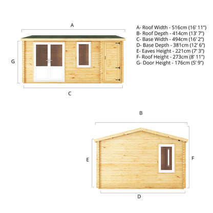 5.1M X 4M Home Office Elite - 44Mm (Upvc Windows & Door) - White