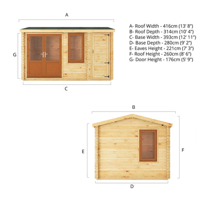 4.1M X 3M Home Office Elite - 44Mm (Upvc Windows & Door) - Oak