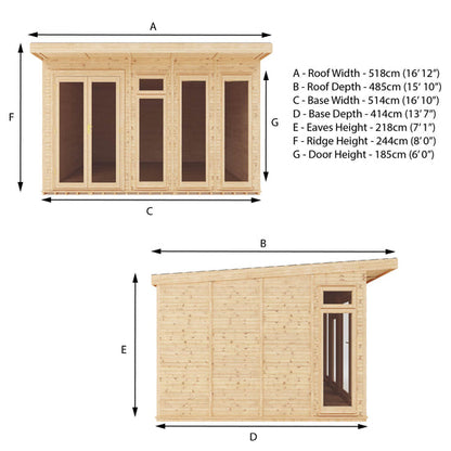 5M X 4M(D) Insulated Garden Room