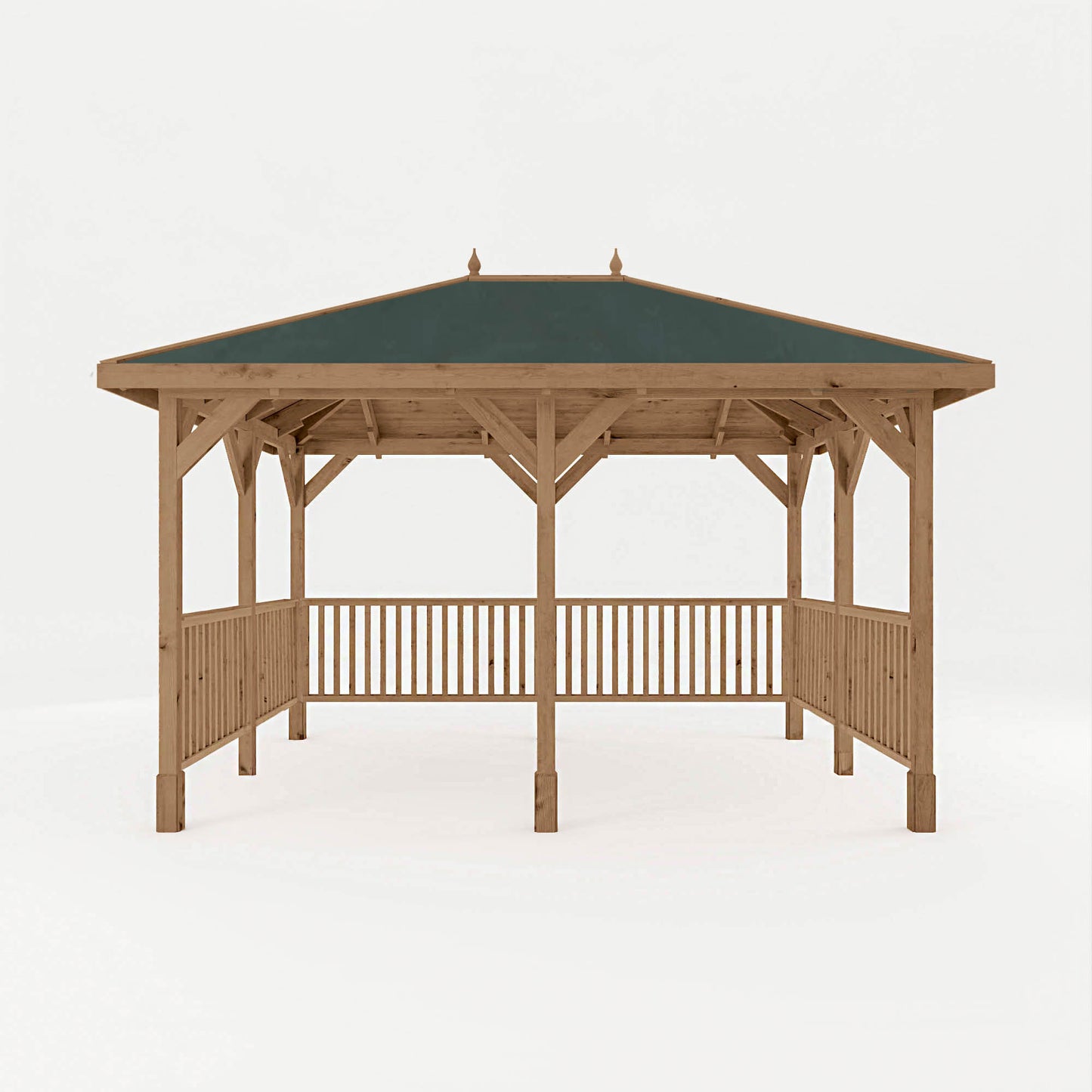 Pressure Treated Gazebo With Roof 3M X 4M With 6X Framed Rails