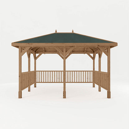 Pressure Treated Gazebo With Roof 3M X 4M With 6X Framed Rails