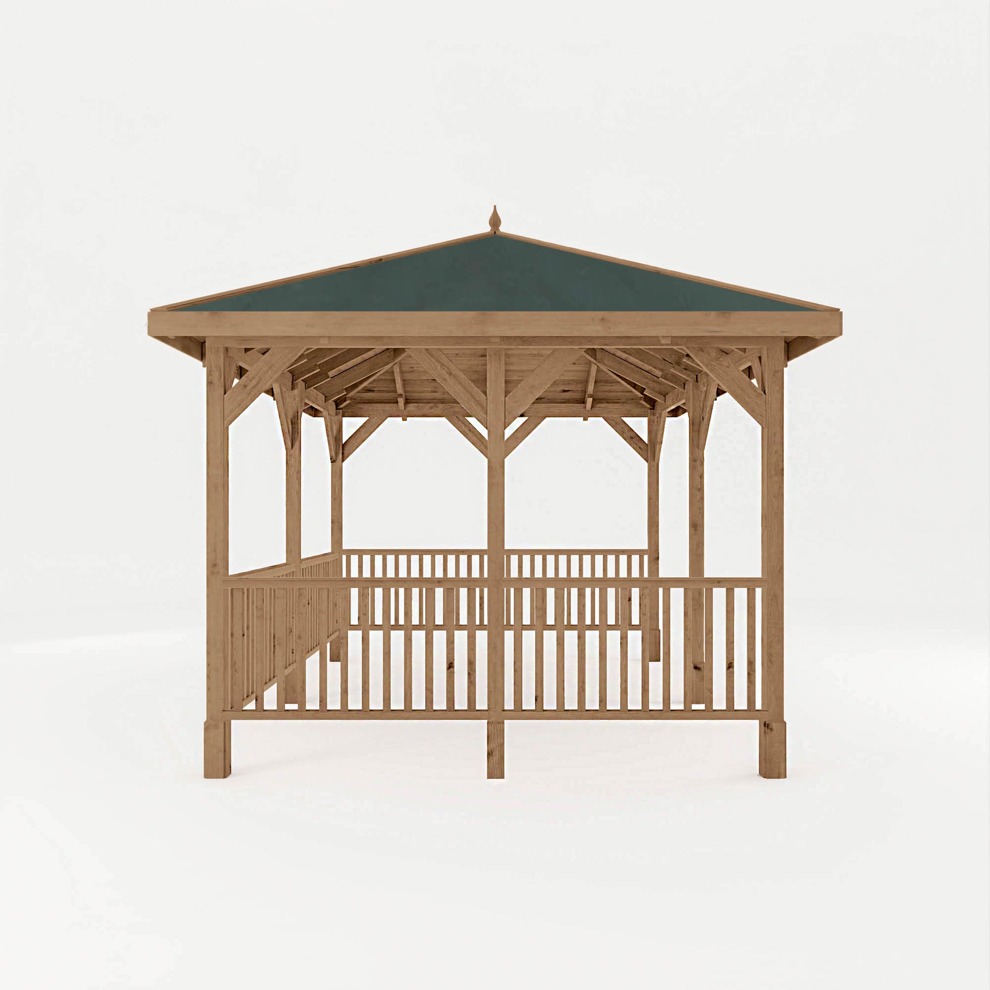 Pressure Treated Gazebo With Roof 3M X 4M With 6X Framed Rails