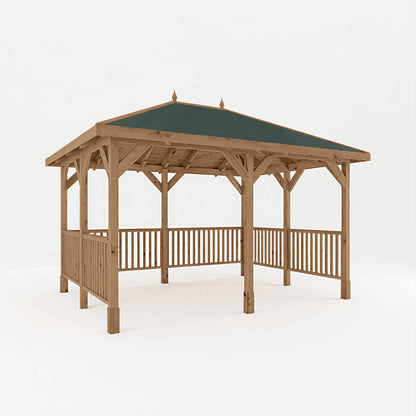 Pressure Treated Gazebo With Roof 3M X 4M With 6X Framed Rails