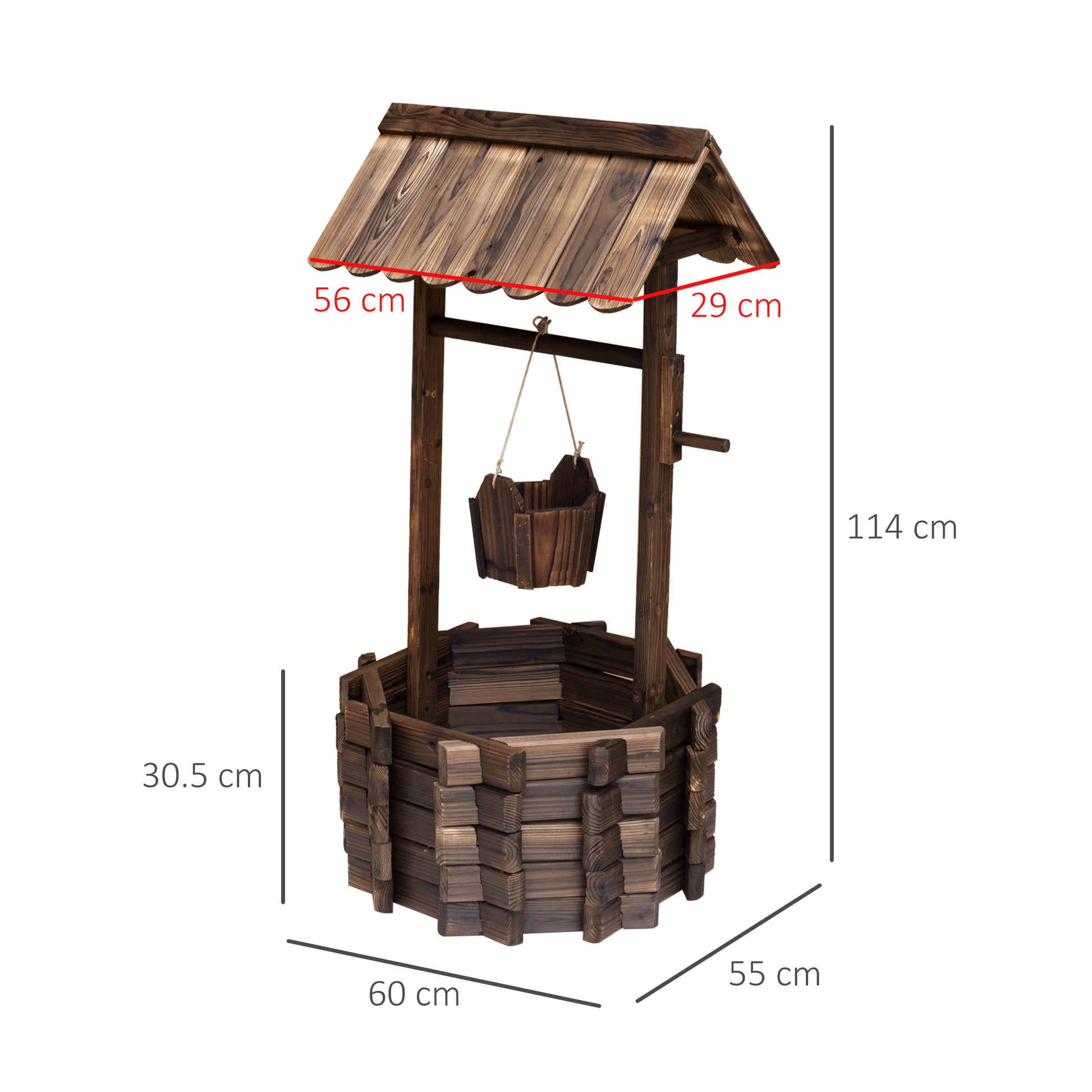 outsunny-wooden-wishing-well-planter-outdoor-flower-pot-backyard-garden-decor-w-bucket