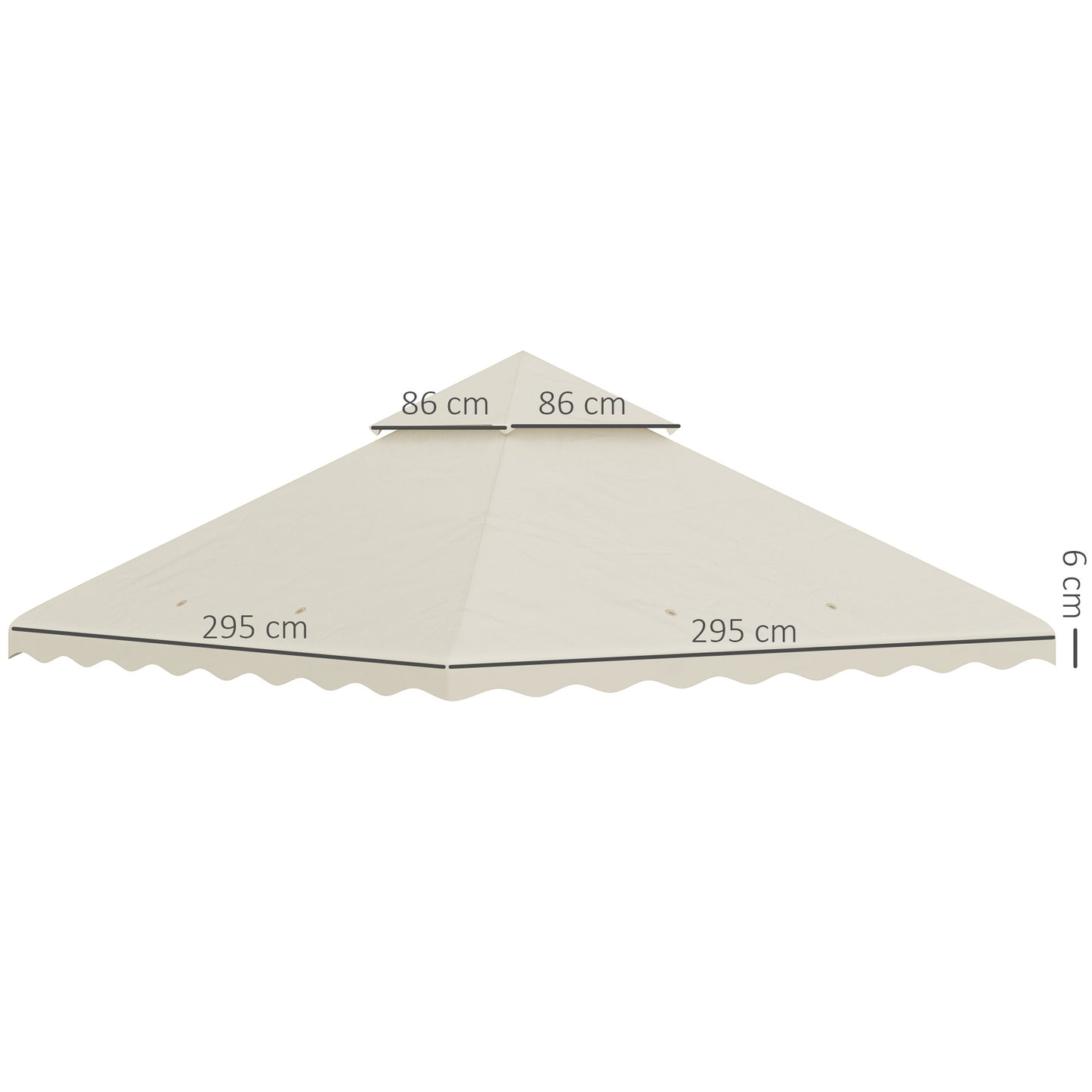 outsunny-3-x-3-m-gazebo-canopy-replacement-covers-2-tier-gazebo-roof-replacement-top-only-cream-white