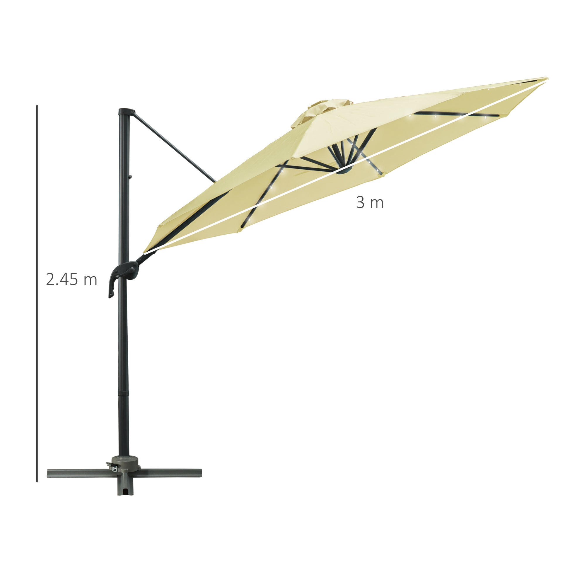 outsunny-3-meter-patio-offset-roma-parasol-garden-umbrella-cantilever-hanging-sun-shade-canopy-shelter-360-rotation-with-cross-base-beige