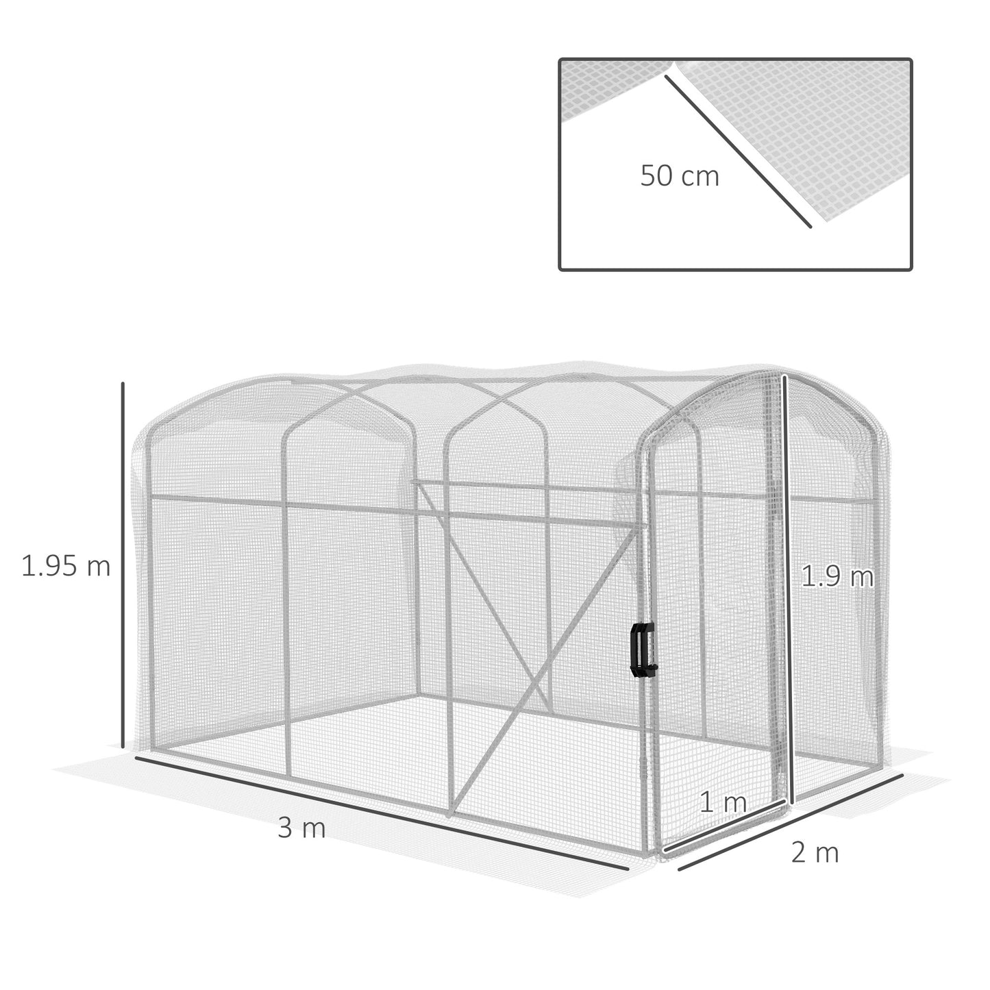 outsunny-polytunnel-greenhouse-walk-in-grow-house-with-uv-resistant-pe-cover-door-and-galvanised-steel-frame-2-x-2-x-2m-white