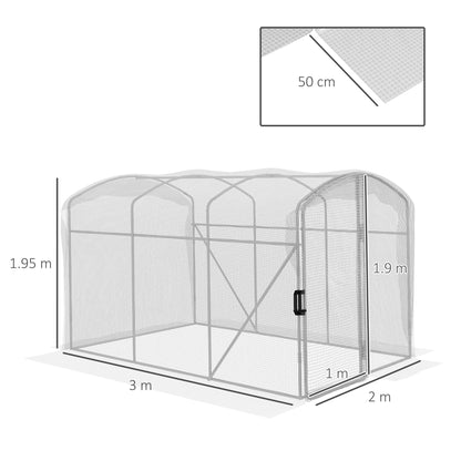 outsunny-polytunnel-greenhouse-walk-in-grow-house-with-uv-resistant-pe-cover-door-and-galvanised-steel-frame-2-x-2-x-2m-white