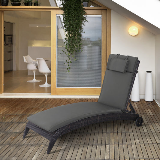 outsunny-garden-sun-lounger-cushion-replacement-thick-sunbed-reclining-chair-relaxer-pad-with-pillow-grey