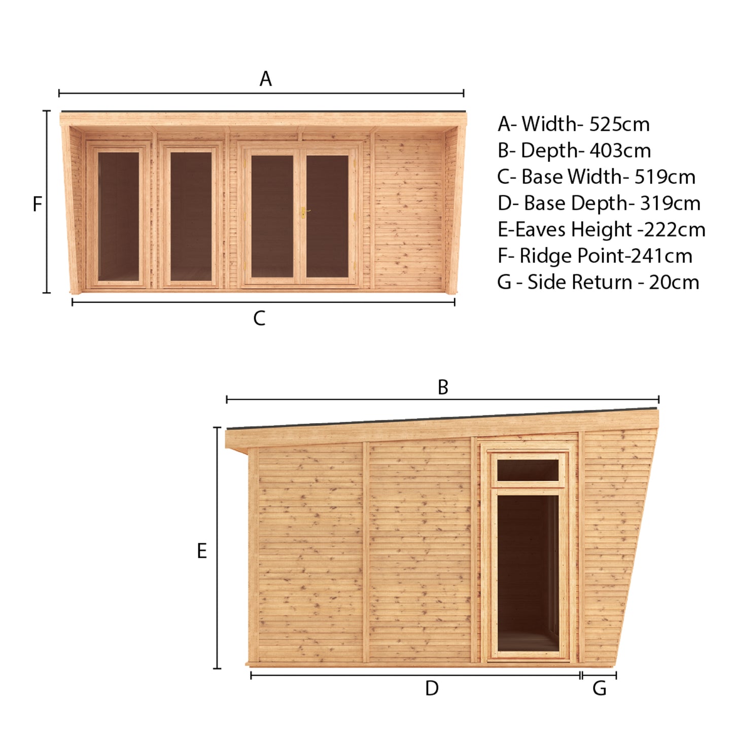 Sherwood Harlow 5M X 3M Insulated Garden Room