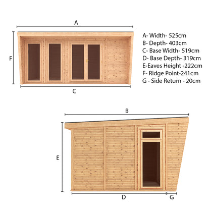 Sherwood Harlow 5M X 3M Insulated Garden Room