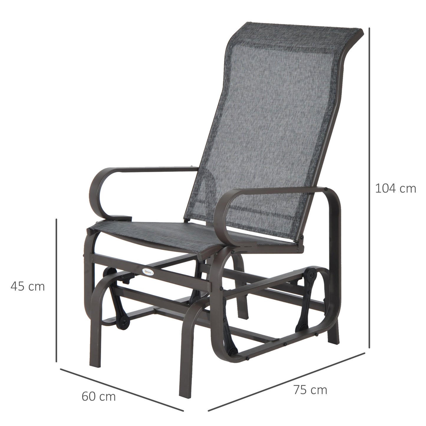 outsunny-outdoor-gliding-rocking-chair-with-sturdy-metal-frame-garden-comfortable-swing-chair-for-patio-backyard-and-poolside-grey