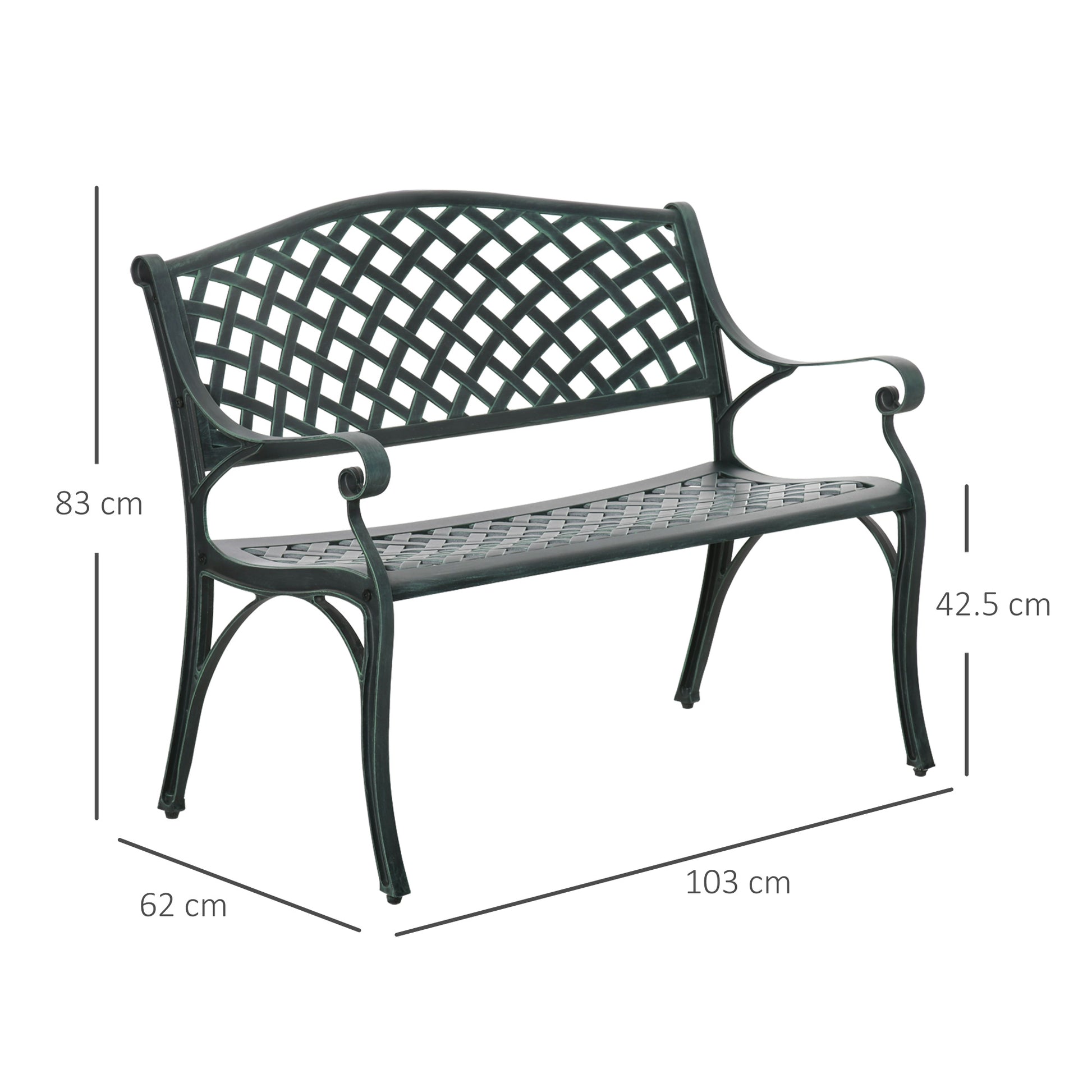 outsunny-cast-aluminium-outdoor-garden-bench-2-seater-antique-patio-porch-park-loveseat-chair-verdigris