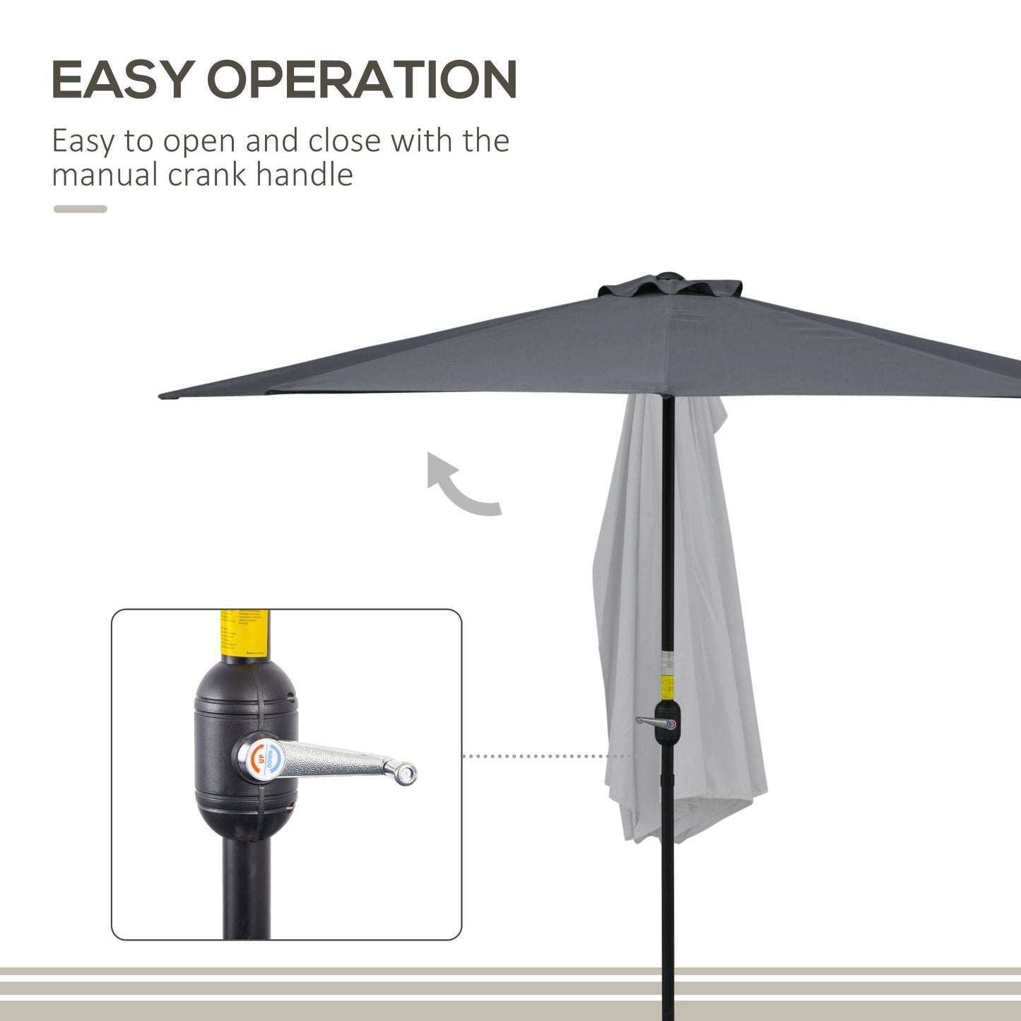 outsunny-3-m-half-round-umbrella-parasol-grey-polyester-aluminum