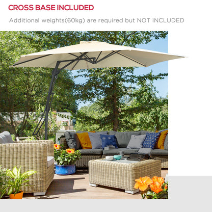 outsunny-3m-cantilever-parasol-with-easy-lever-patio-umbrella-with-crank-handle-cross-base-and-6-metal-ribs-outdoor-sun-shades-garden-cream-white