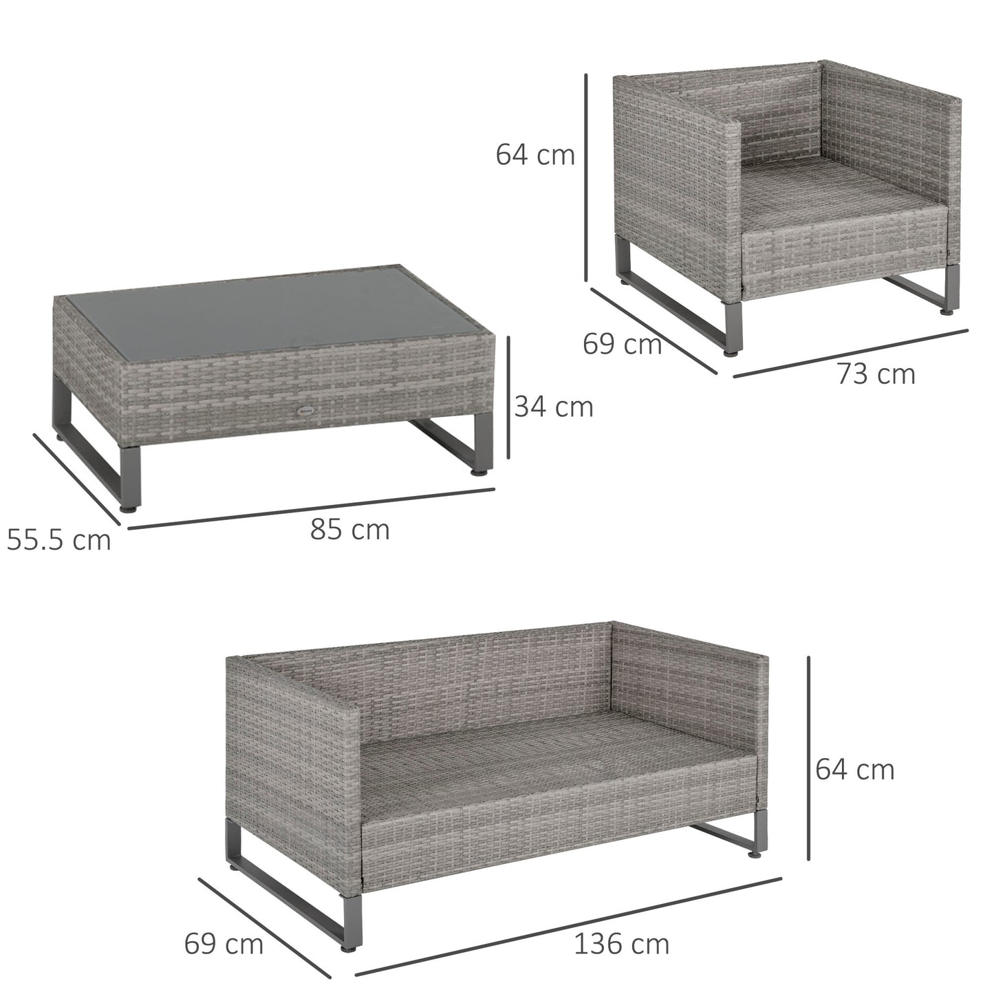 outsunny-4-seater-pe-rattan-garden-furniture-wicker-dining-set-w-glass-top-table-cushions-light-grey