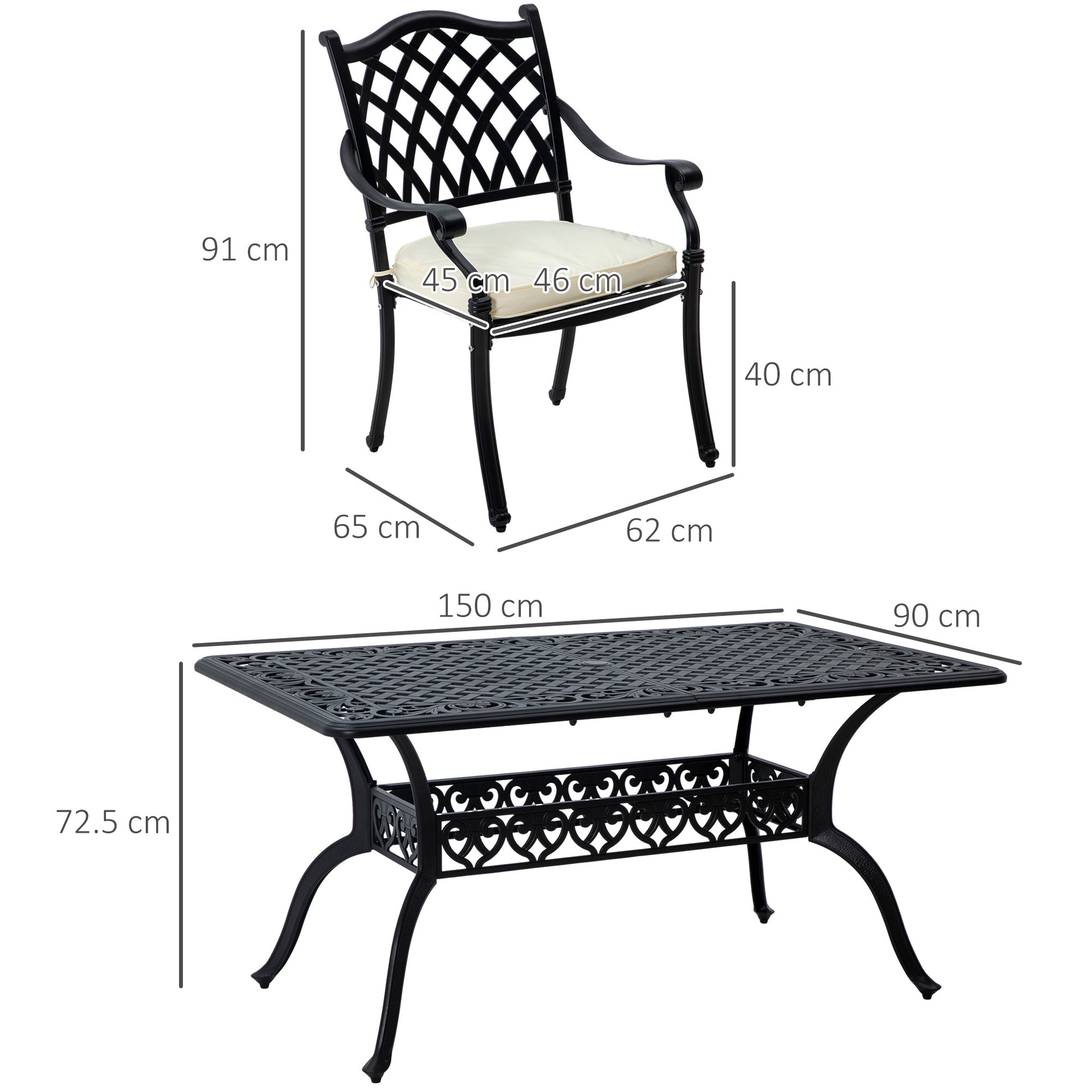 outsunny-7-pieces-aluminium-patio-dining-set-with-umbrella-hole-black