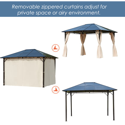 outsunny-3-6-x-3m-hardtop-gazebo-canopy-with-polycarbonate-roof-garden-pavilion-with-removable-curtains-and-steel-frame-brown