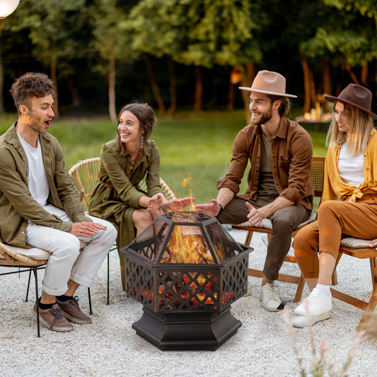 outsunny-outdoor-fire-pit-with-screen-cover-portable-wood-burning-firebowl-with-poker-for-patio-backyard-bronze