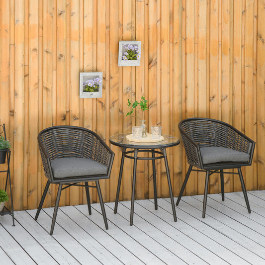 outsunny-rattan-bistro-set-2-seater-wicker-garden-furniture-round-table-for-patio-and-balcony-w-cushions-grey